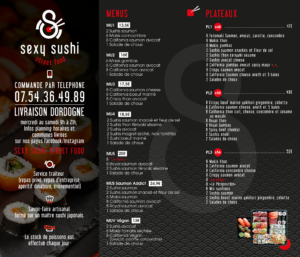 Sexy-Sushi Menu