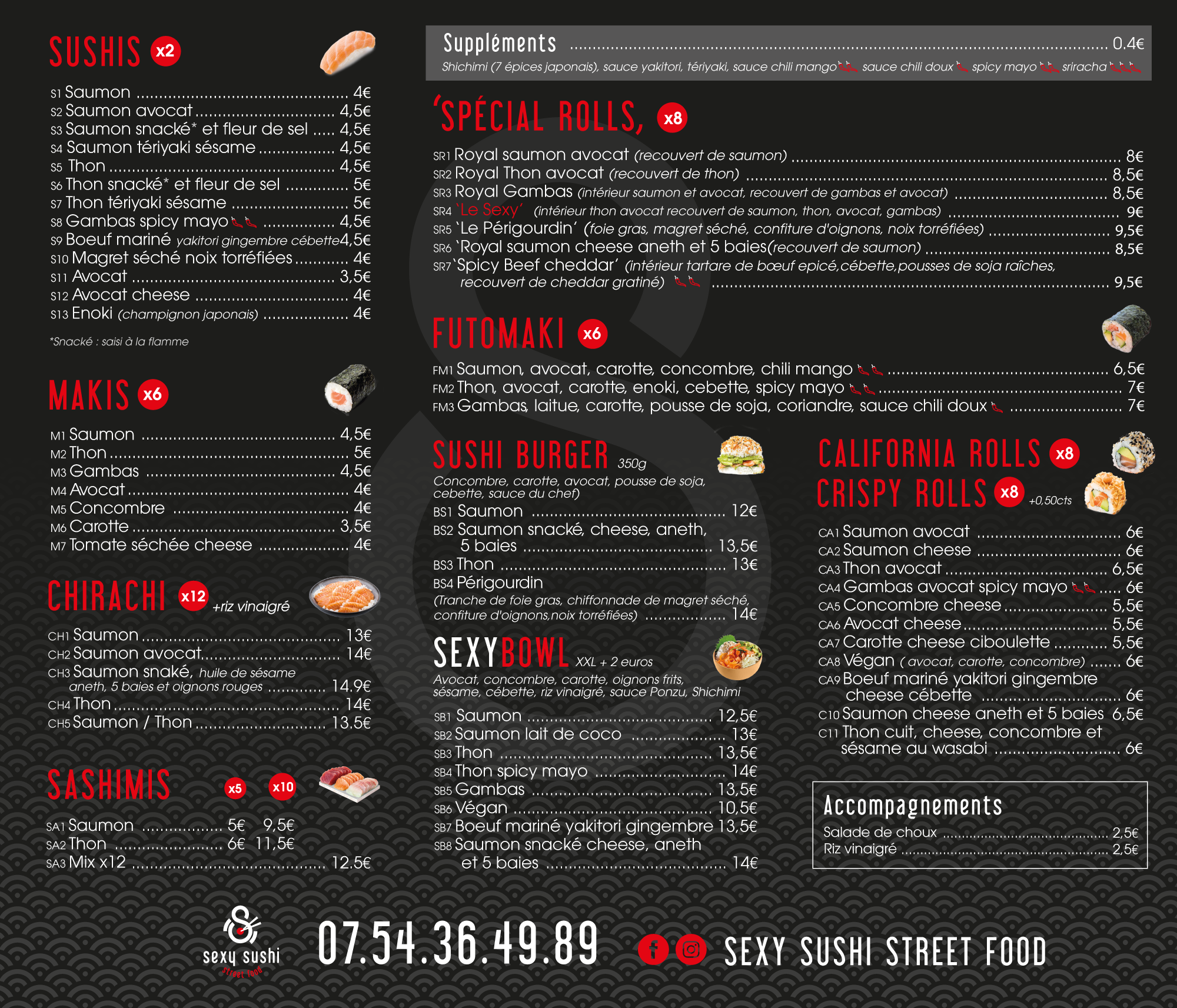 Sexy-Sushi Menu